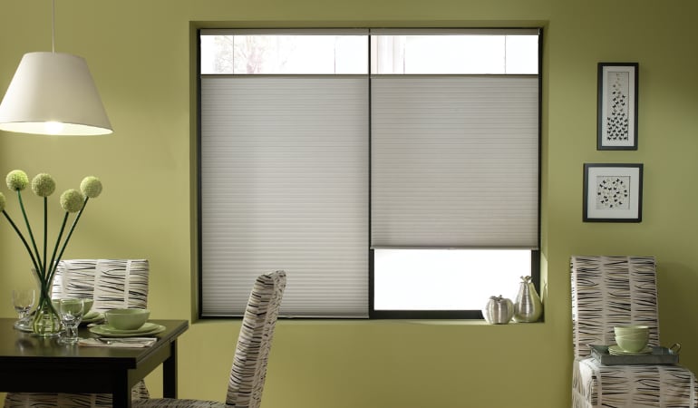 Cellular shades in a New Brunswick dining room